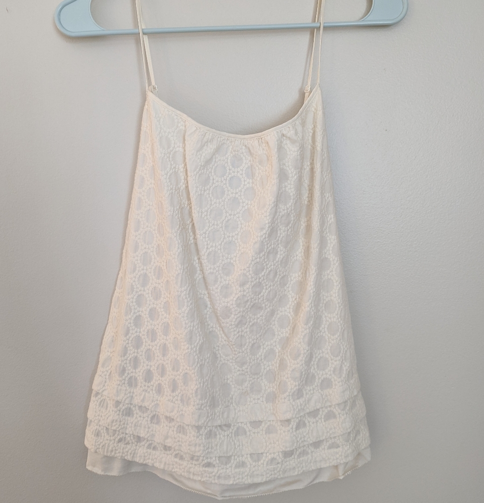 Juicy Couture small tie back cream top